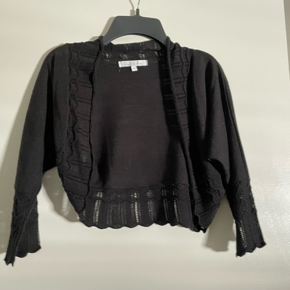 Charlottee Russe Black cardigan crop sweater. Size M - Picture 1 of 4